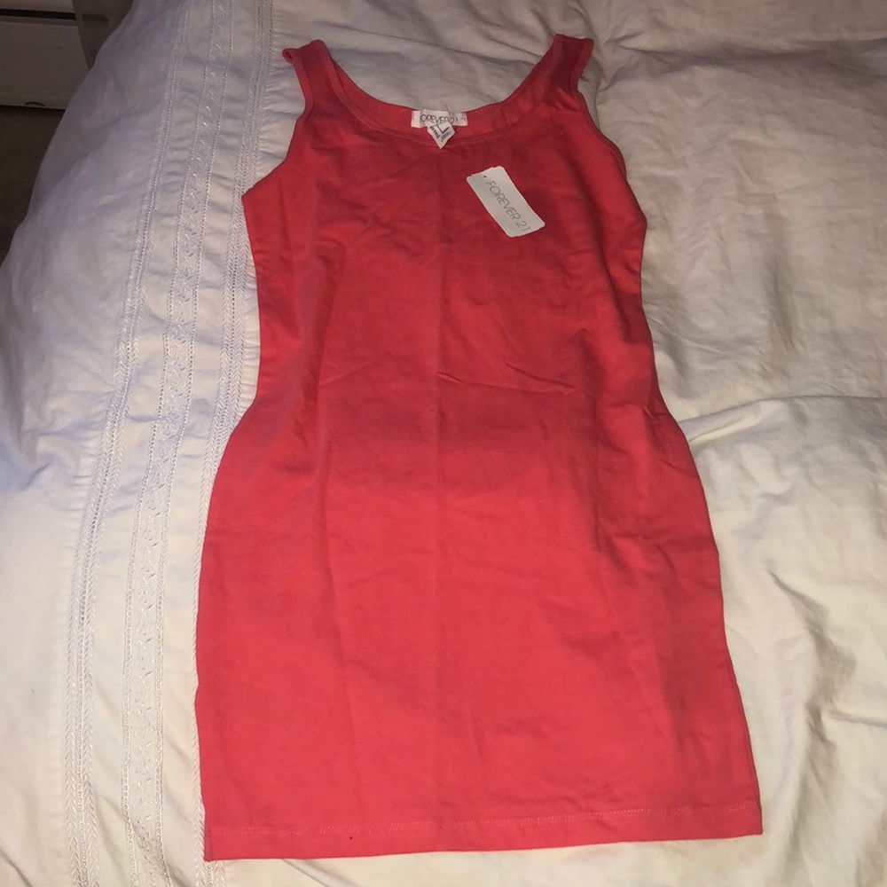 Orange bodycon casual dress